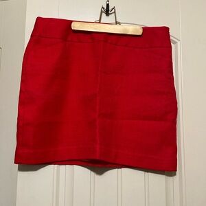 Red Loft skirt lined sz 10